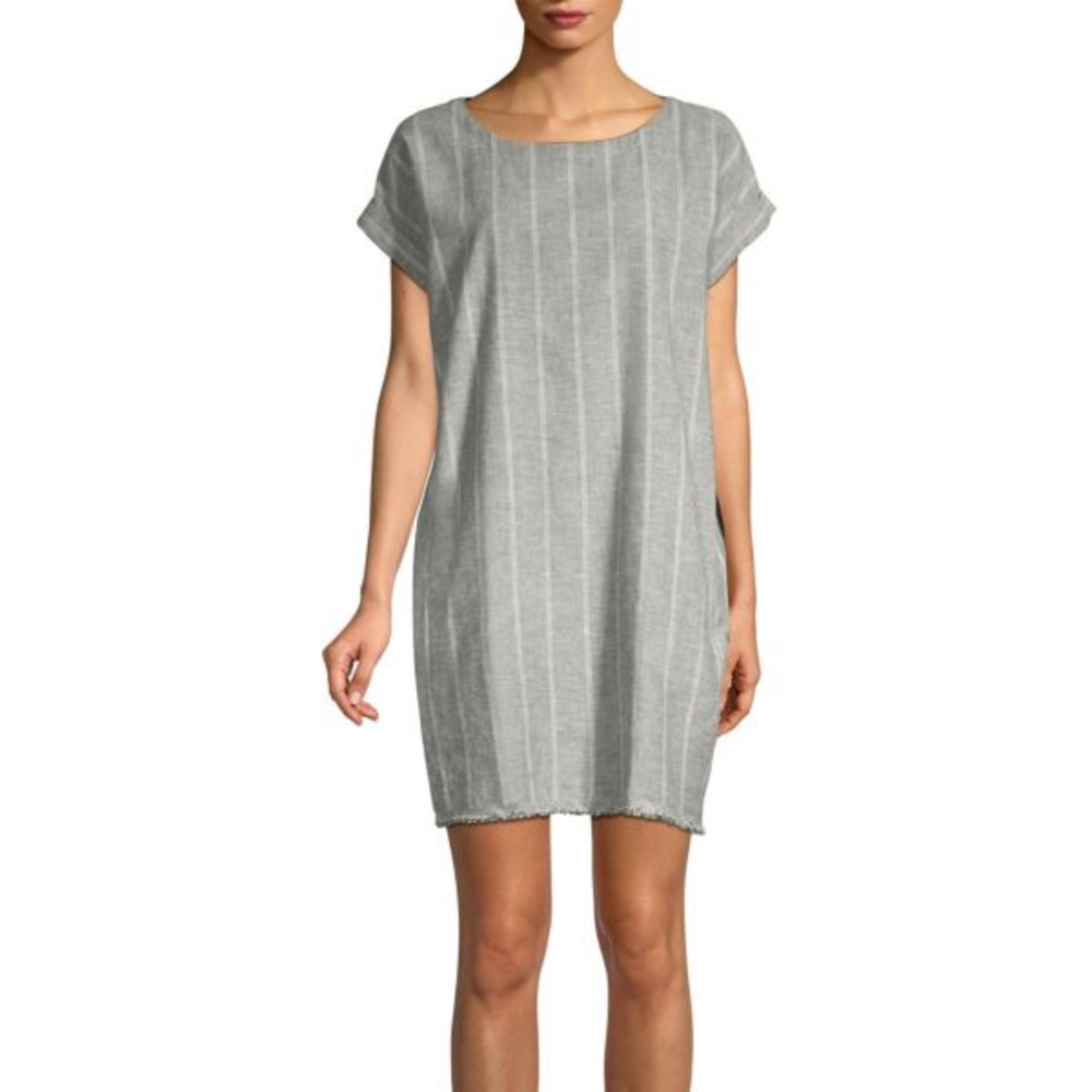 Eileen Fisher Striped Hemp Mini Tunic Dress